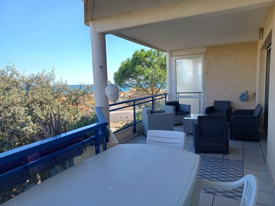 Plain-Pied, Terrasse, Piscine, Pleine Vue Mer, Plage A 6' A Pied, Parking, Wifi Fleury  Exterior photo