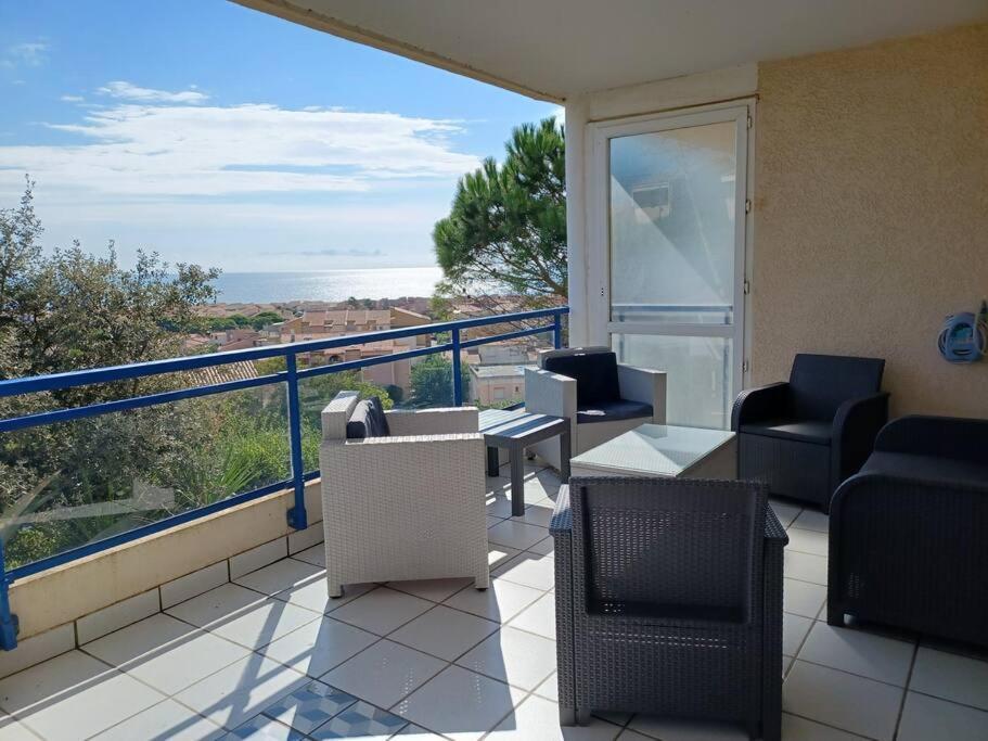 Plain-Pied, Terrasse, Piscine, Pleine Vue Mer, Plage A 6' A Pied, Parking, Wifi Fleury  Exterior photo